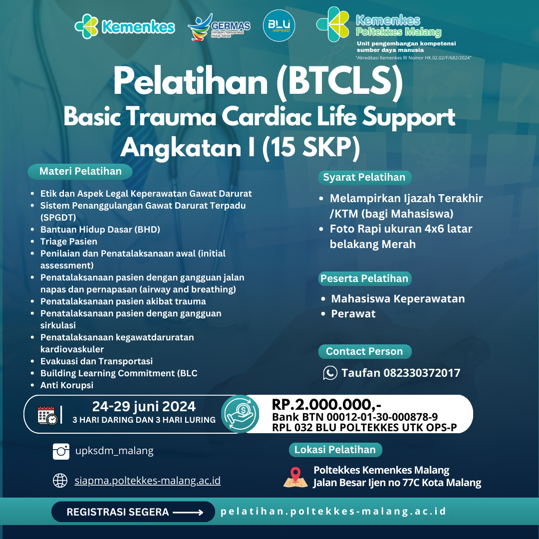Pelatihan (BTCLS) Basic Trauma Cardiac Life Support